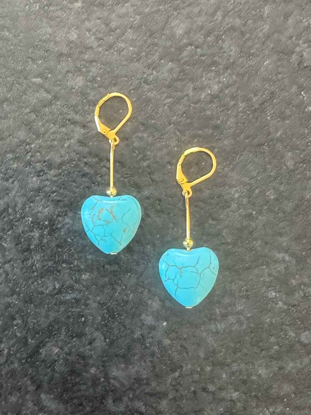 NWOT Tuckernuck Turquoise Heart Earrings